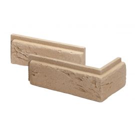 Stegu finishing corner brick tiles Parma 2 – beige, 200/90x76x10-22mm (12pcs) | Brick tiles | prof.lv Viss Online