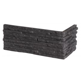 Stegu Decorative Corner Tiles Palermo 2 - graphite, 1:2/1:2, 1:3/2:3/550x142x26mm (8 pcs) | Brick tiles | prof.lv Viss Online