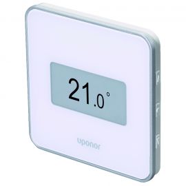 Беспроводный термостат Uponor Smatrix Wave D+RH T-169 с дисплеем, белый, 1087816 | Теплые полы | prof.lv Viss Online
