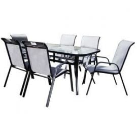 Dārza mēbeļu komplekts WR2096, galds + 6 krēsli (402616)