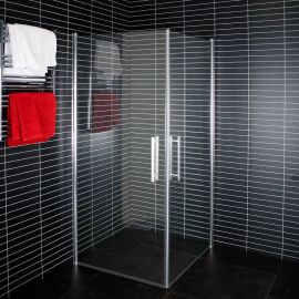 Duschy Corner 5231 100cm Shower Door Transparent Chrome (5231-100) | Shower doors and walls | prof.lv Viss Online