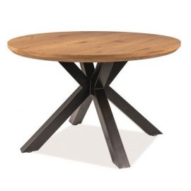Signal Ritmo Kitchen Table 120x120cm, Oak/Black | Signal | prof.lv Viss Online