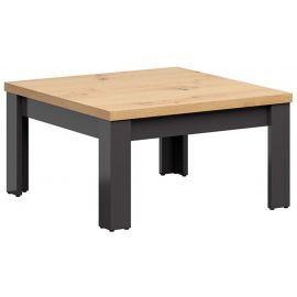 Black Red White Coffee Table 75x75x40cm, Oak/Grey | Tables | prof.lv Viss Online