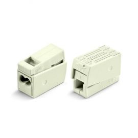 Wago Push-in Wire Connector for Lighting 2x1-2.5mm² White (100pcs/box), 224-112/100 | Wire bonding terminals | prof.lv Viss Online