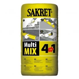 Sakret MultiMIX 4в1 Универсальный цементно-известковый раствор для кладки, штукатурки, выравнивания пола 25кг | Выравнивающие смеси для полов | prof.lv Viss Online
