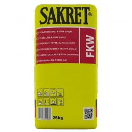 Sakret FKW Эластичный клей для плитки Extra белый C2TE 25кг | Плиточные клеи | prof.lv Viss Online