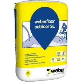 WEBER Floor Outdoor SL Pašizlīdzinoša izlīdzināšanas masa grīdām 20kg