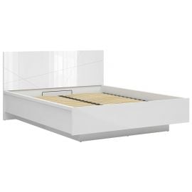 Black Red White Forn Double Bed 160x200cm, Without Mattress, White | Bedroom furniture | prof.lv Viss Online