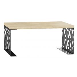 Adrk Coffee Table with Drawers 70x100x45cm, Sonoma/Black (CT-Sem-S-H009) | Tables | prof.lv Viss Online
