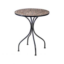 Home4You Mosaic Garden Table, 60x60x70cm, Black (38664) | Garden tables | prof.lv Viss Online