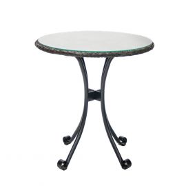 Дачный стол Home4You из искусственного ротанга, 70x70x74см, коричневый (11890) | Садовые столы | prof.lv Viss Online
