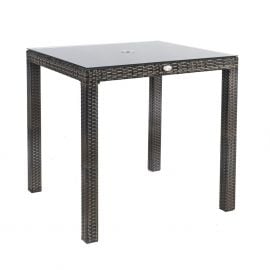 Стол для сада Home4You из плетеного ротанга, 73x73x71 см, коричневый (13348) | Садовые столы | prof.lv Viss Online