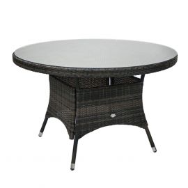Дачный стол Home4You из искусственного ротанга, 120x120x76см, коричневый (11977) | Садовые столы | prof.lv Viss Online