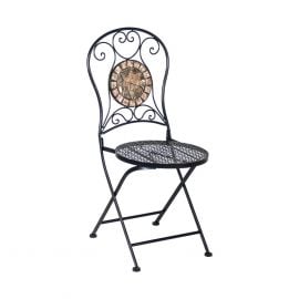 Садовый стул Home4You MOSAIC 38x38xH93см, складной, черный (38666) | Садовые стулья | prof.lv Viss Online