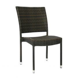 Home4You Garden Chair WICKER-3 60x49.5xH92.5cm, dark brown (11897) | Garden chairs | prof.lv Viss Online