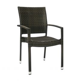 Home4You Garden Chair WICKER-3 60xD49.5xH92.5cm, dark brown (1336) | Garden chairs | prof.lv Viss Online