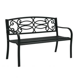 Home4You Garden Bench VERDE 128x59xH85cm, black (21087) | Garden benches | prof.lv Viss Online
