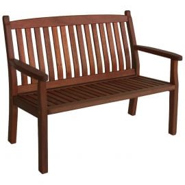 Home4You Garden Bench WINDSOR 116x64x95cm, wood: meranti, oiled (07093) | Garden benches | prof.lv Viss Online