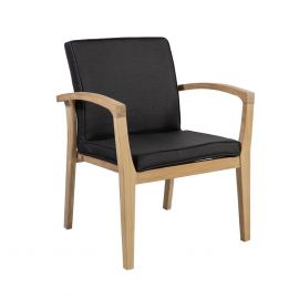 Home4You Garden Chair ROYAL 64x65xH90cm, wood / fabric, grey (13258) | Garden chairs | prof.lv Viss Online