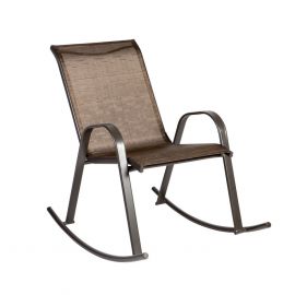 Дачное кресло-качалка DUBLIN 90x63xH91см, коричневое (11840) | Садовые гамаки | prof.lv Viss Online