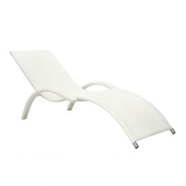 Home4You Garden Sun Lounger MERIDIAN 180x75xH73cm, white (13193) | Chairs | prof.lv Viss Online