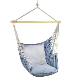 Home4You Garden Swing Chair DENIM 130x127cm, fabric, blue (20634) | Hanging swing chairs | prof.lv Viss Online