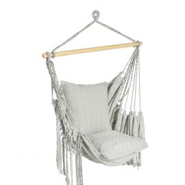Home4You Garden Swing Chair LAZY GREY 130x127cm, Cotton, Grey (20640) | Hanging swing chairs | prof.lv Viss Online