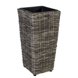 Home4You Flower Basket Wicker 28x60cm, Grey (35114) | Flower pots | prof.lv Viss Online