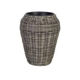 Home4You Flower Basket Wicker 28x35cm, Grey (38019) | Flower pots | prof.lv Viss Online