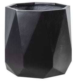 Home4You Flower Pot Sandstone D55xH49cm, Fiber Cement, Black (71814) | Flower pots | prof.lv Viss Online