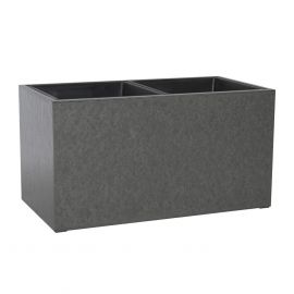 Home4You Flower Pot Sandstone 65x34.5xH28cm, Fiber Cement, Dark Grey (71874) | Flower boxes | prof.lv Viss Online