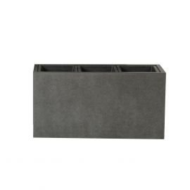 Home4You Flower Pot Sandstone 68.5x25.5xH35cm, Fiber Cement, Dark Grey (71872) | Flower boxes | prof.lv Viss Online