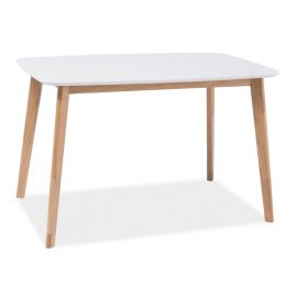 Стол для кухни Signal Mosso I, 120x75 см, белый/коричневый | Signal | prof.lv Viss Online