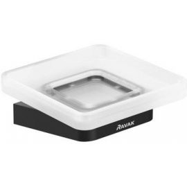 Ravak 10° Soap Dish 118x111x58mm, Black (X07P556) | Soap dishes | prof.lv Viss Online