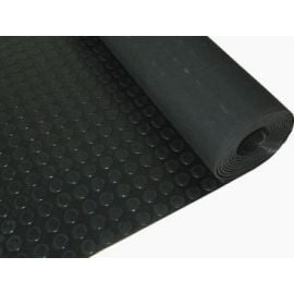 Gumijas paklājs ar aplīšiem 3mm, 1.2x10m, melns