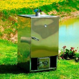 Smoked Meat Smokehouse - Dryer with Heat Insulation 200L, 57x60x115cm, Stainless Steel | Garden barbecues | prof.lv Viss Online