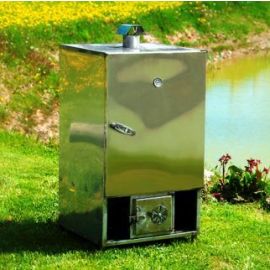 Smoked Meat Smokehouse - Dryer with Heat Insulation 500L NT, 75x65x135cm, Stainless Steel | Garden barbecues | prof.lv Viss Online
