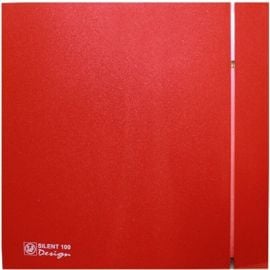 Ventilators Soler & Palau Silent Design 100 CZ RED DESIGN -4C (220-240V 50HZ), Ar pretvārstu un gultni, 5210611800 | Ventilatori | prof.lv Viss Online