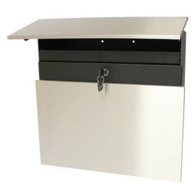 Glori Non-Rusting Steel Mailbox PD970-02 40x40cm, Black/Stainless Steel (GLRPSP122) | Mailboxes | prof.lv Viss Online