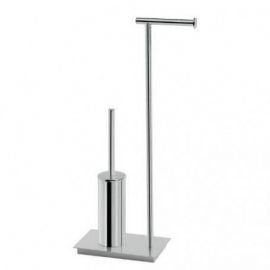 Gedy toilet paper holder, stand with toilet brush Bermuda, chrome, D032-13 | Toilet paper holders | prof.lv Viss Online