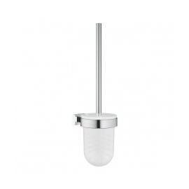 Grohe Essentials Cube, toilet brush set with holder, chrome, 40513001 | Toilet brushes | prof.lv Viss Online