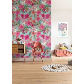 Komar Disney Ariel Pink Flower Wrapped Photo Wallpaper on Non-woven Base 200x280cm, 5.6m2 (4 panels) DX4-008 | Wallpapers | prof.lv Viss Online