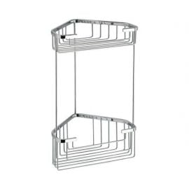Gedy Bathroom Corner Shelf Grille, 2-tier, Chrome, 2482-13 | Shower shelves | prof.lv Viss Online