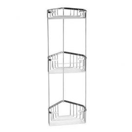 Gedy Bathroom Corner Shelf Rack, 3 Tiers, Chrome, 2484-13 | Shower shelves | prof.lv Viss Online