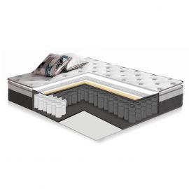 Kabatu atsperu matracis Home4you Harmony top pocket, Vidējs 120x200cm (86862) | Matrači | prof.lv Viss Online