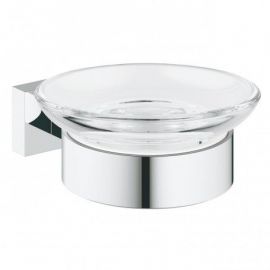 Grohe soap dish with holder Essentials Cube, chrome, 40754001 | Soap dishes | prof.lv Viss Online