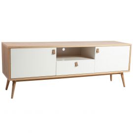 Home4You Helena TV stand, 150x40x55cm, White, Oak (20043) | Tv tables | prof.lv Viss Online