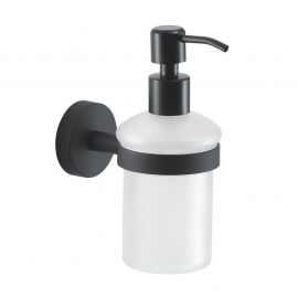 Gedy liquid soap dispenser with holder Eros, black, 2381-14 | Liquid soap dispensers | prof.lv Viss Online