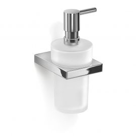 Gedy liquid soap dispenser with holder Lanzarote, chrome, A381-13 | Liquid soap dispensers | prof.lv Viss Online