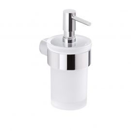 Gedy liquid soap dispenser with holder Pirenei, chrome, PI81-13 | Bathroom accessories | prof.lv Viss Online